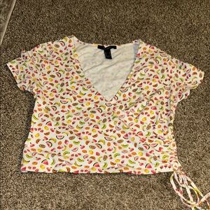 Forever 21 Fruit Short Sleeve top adorable size medium used